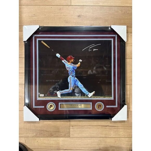 Trea Turner signed autographed Philadelphia Phillies 16x20 Photo Framed Beckett - Picture 1 of 6